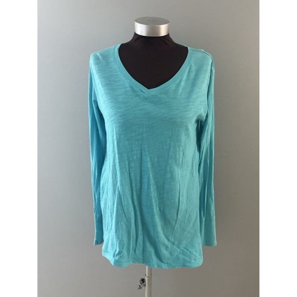 Fresh Produce Tunic Womens XS Turq Blue Oversize Asymmetrical Coastal Lagenlook - Picture 1 of 14